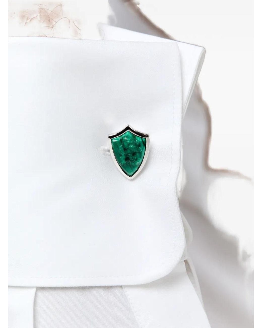 Mateo Green Malachite Lion Shield Cufflinks for men