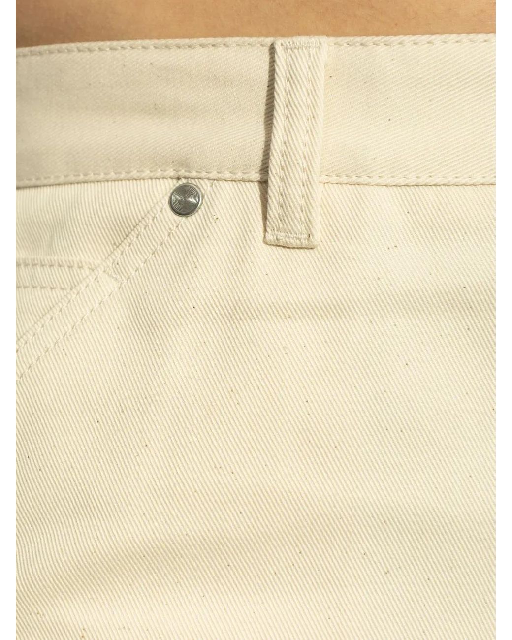 Moncler Natural Cotton Denim Shorts for men