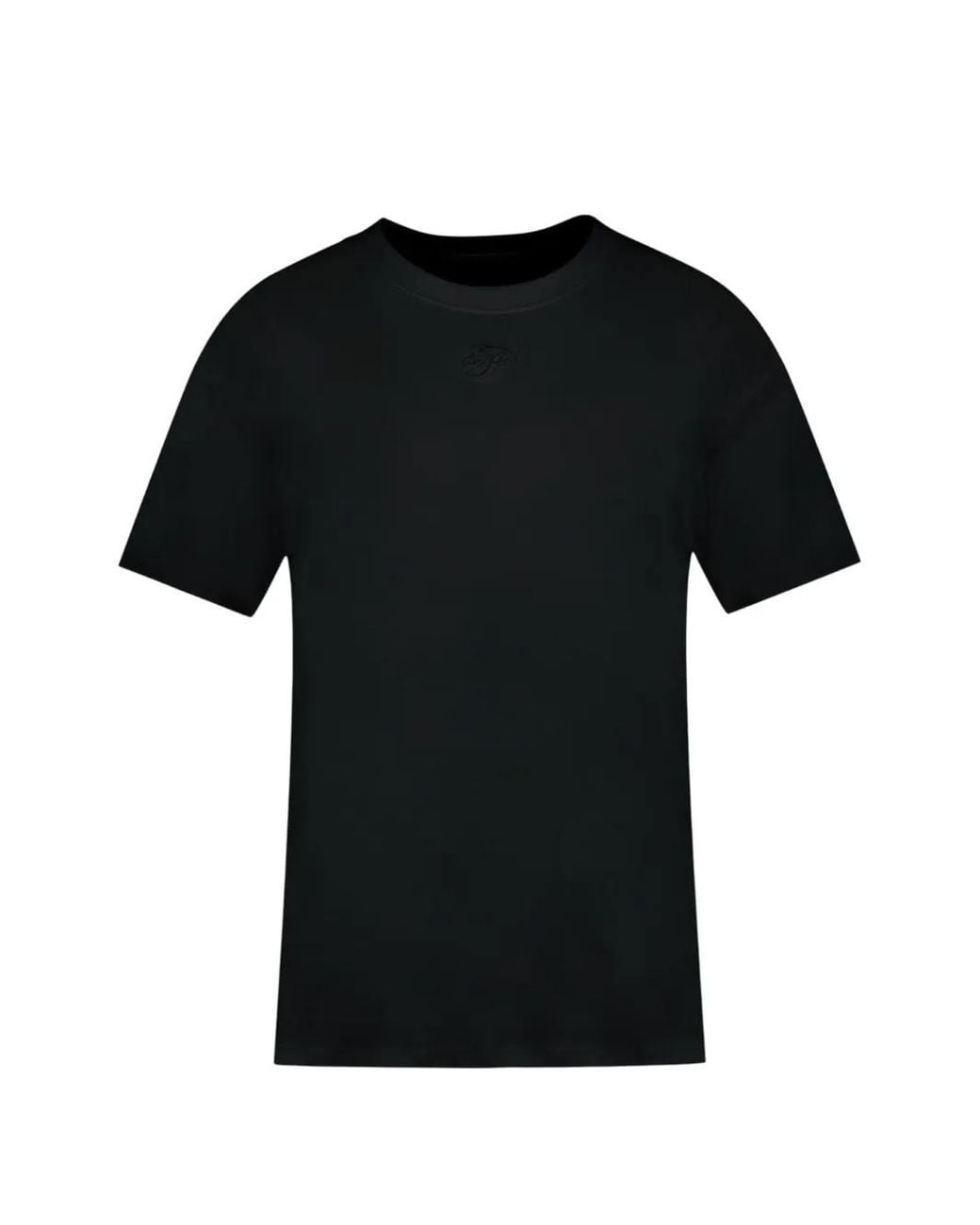 3.PARADIS Black Embroidered T-Shirt