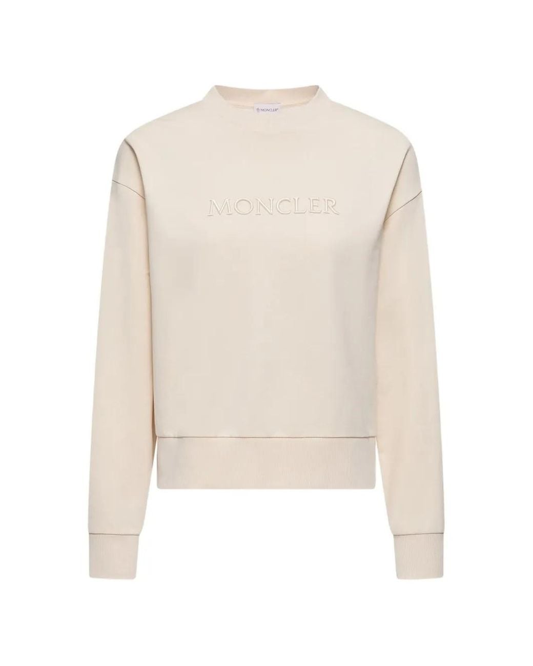 Moncler White Logo Cotton Sweatshirt