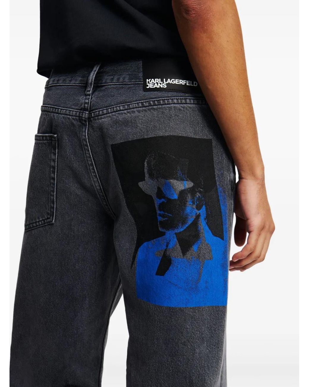 Karl Lagerfeld Blue Straight-Leg Jeans for men