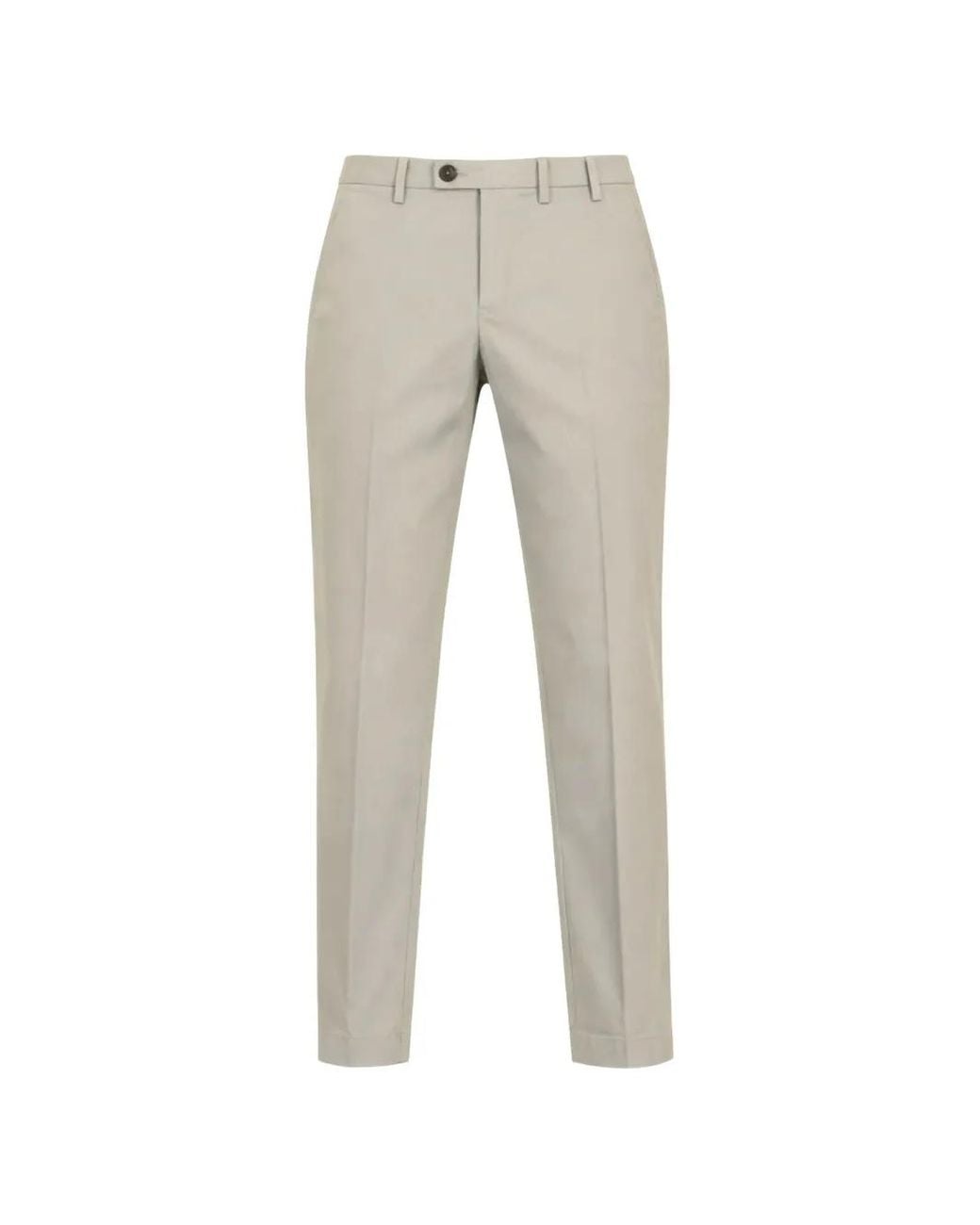 Michael Coal Gray Pressed-Crease Trousers for men