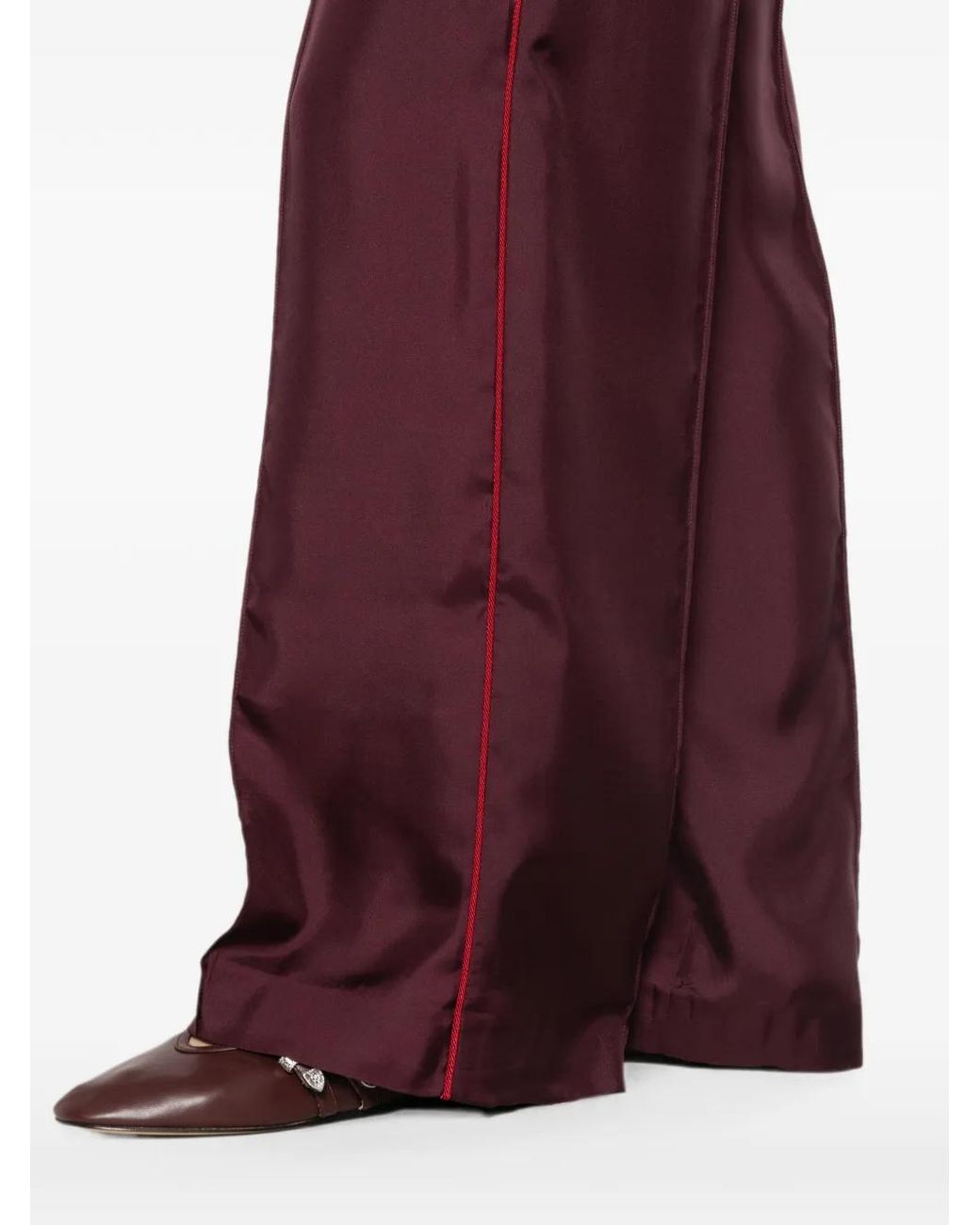 F.R.S For Restless Sleepers Purple Elasticated-Waistband Palazzo Pants
