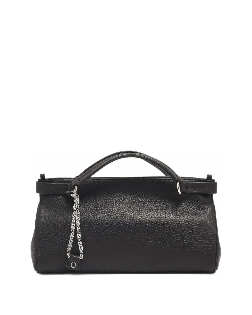 Orciani Black Small Virgo Leather Tote Bag