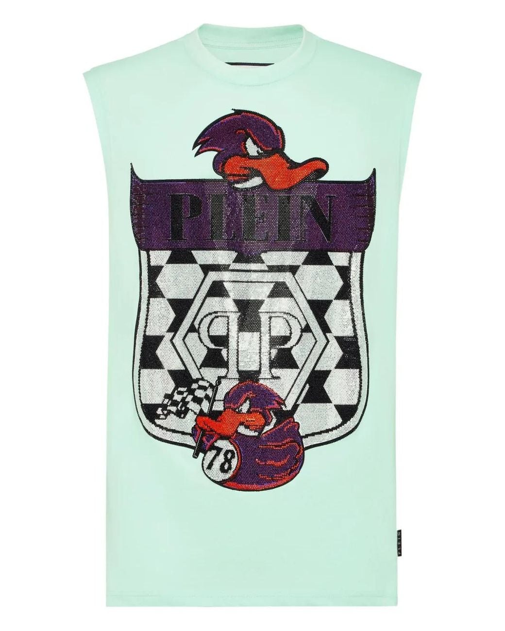 Philipp Plein White Logo-Print Tank Top for men