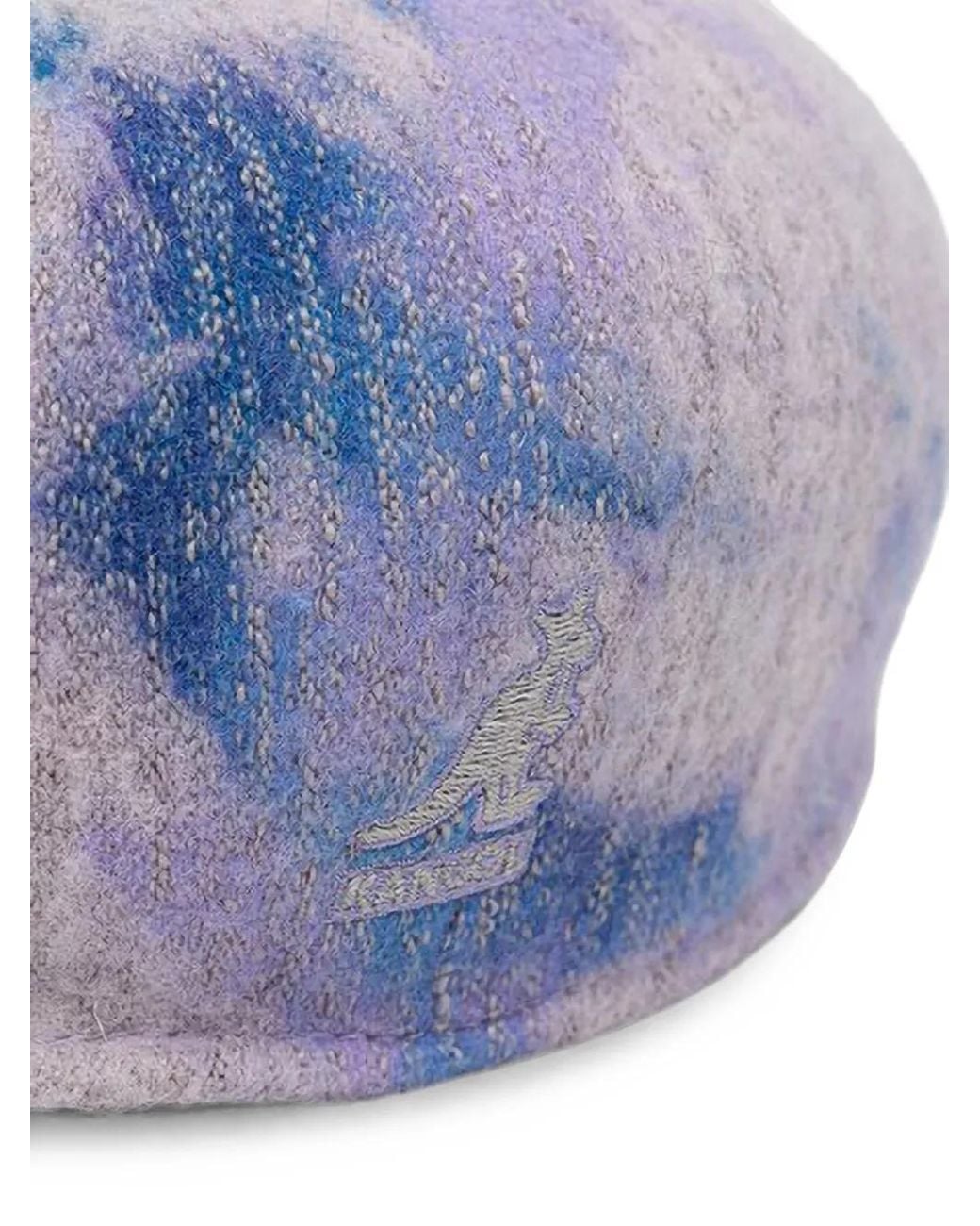 Kangol Blue Abstract-Print Flat Cap