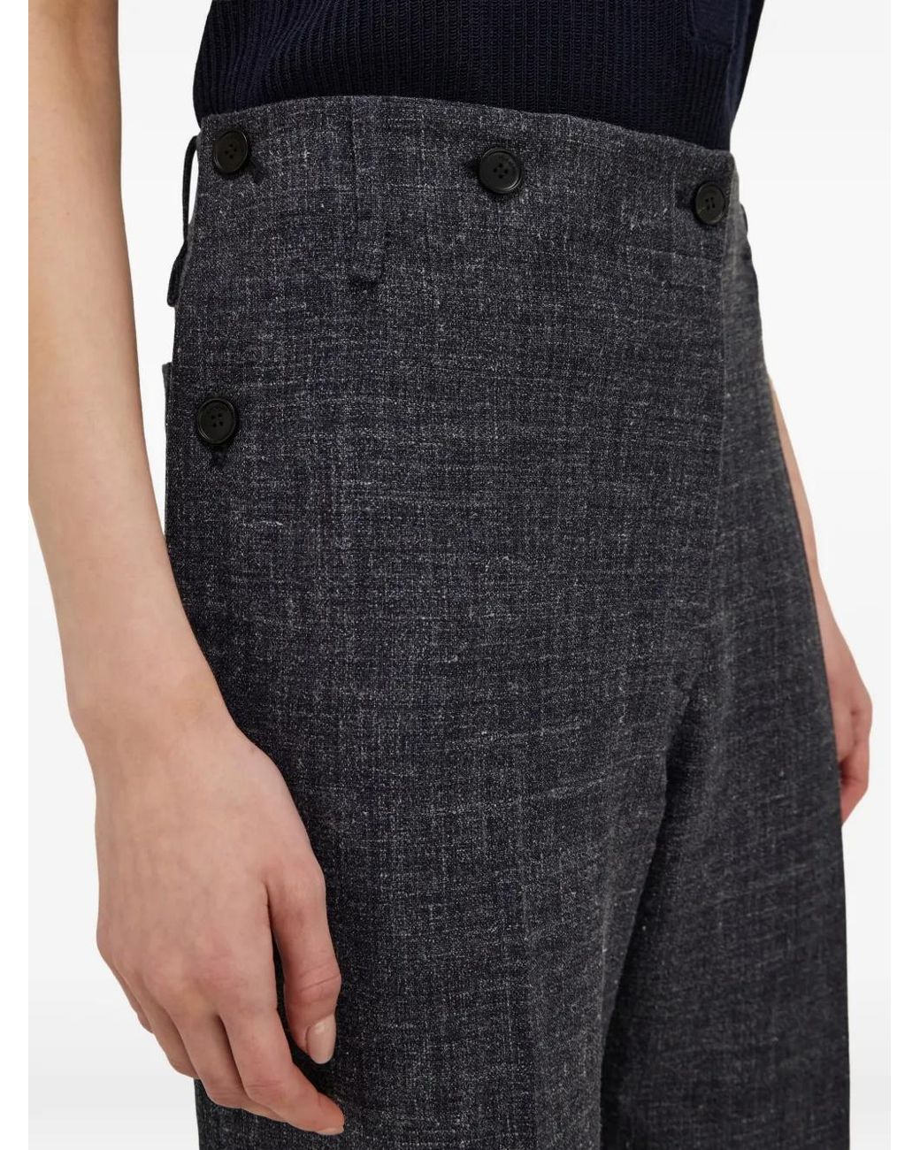 Ferragamo Blue Button Up Trousers