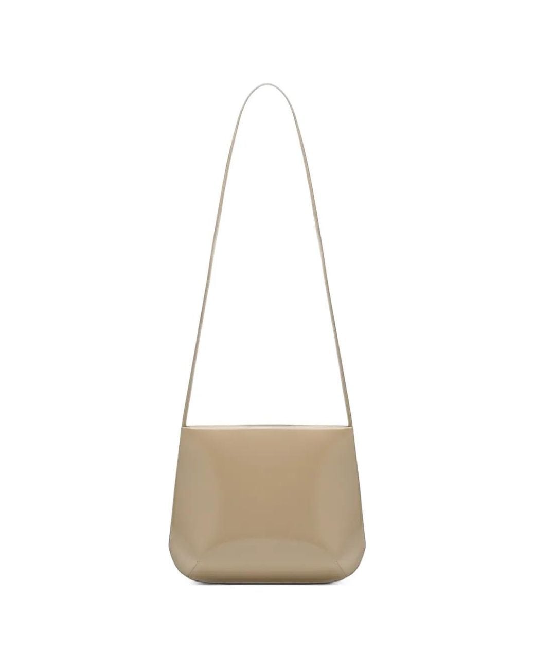 Faune White Loge Glossy Shoulder Bag