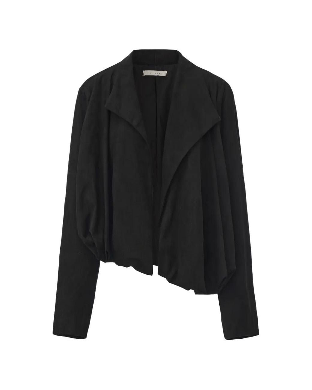 ili node Black Jadis Asymmetric Draped Jacket