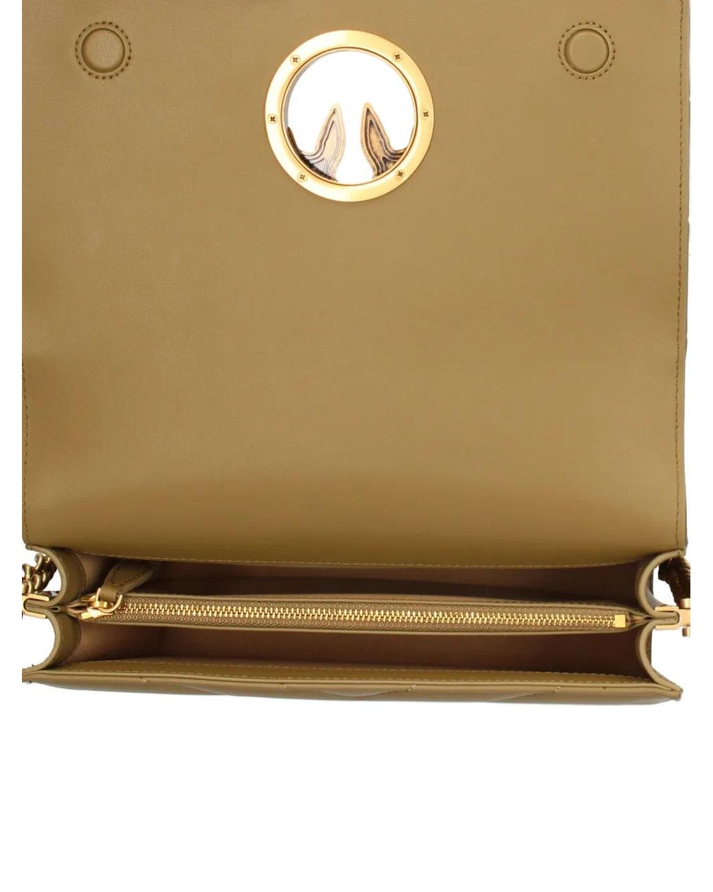 Pinko Brown Classic Love Click Cross Body Bag