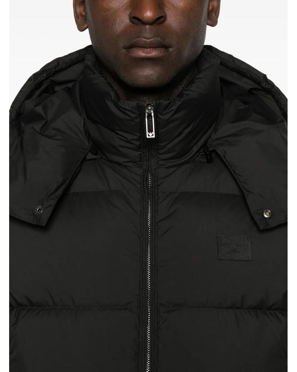 Emporio Armani Black Nylon Short Down Jacket for men