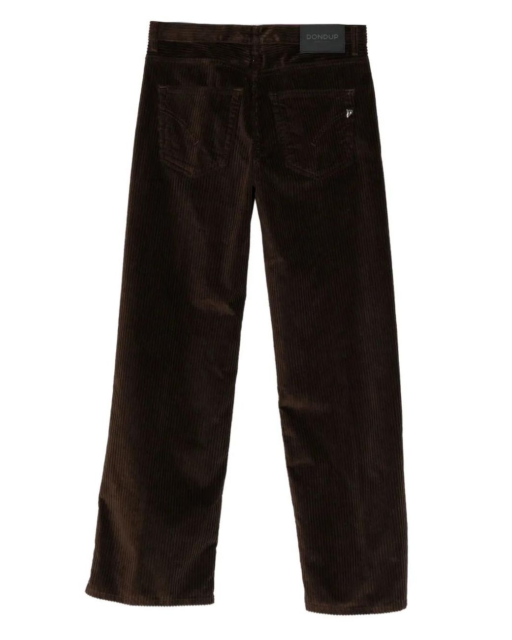 Dondup Black Buttoned Corduroy Pants