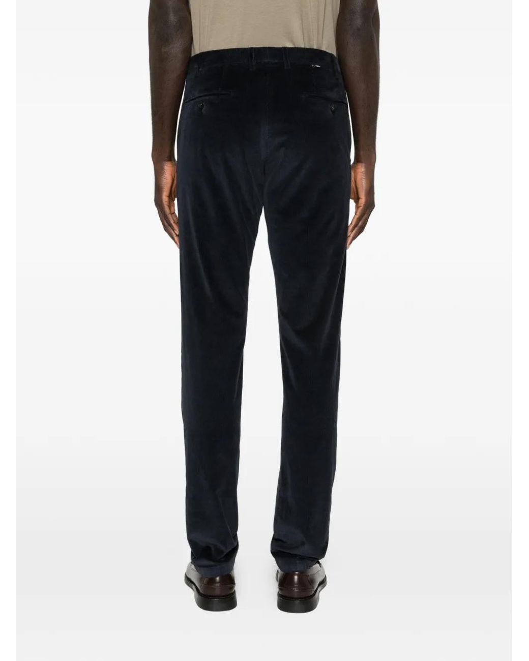 Canali Black Corduroy Trousers for men