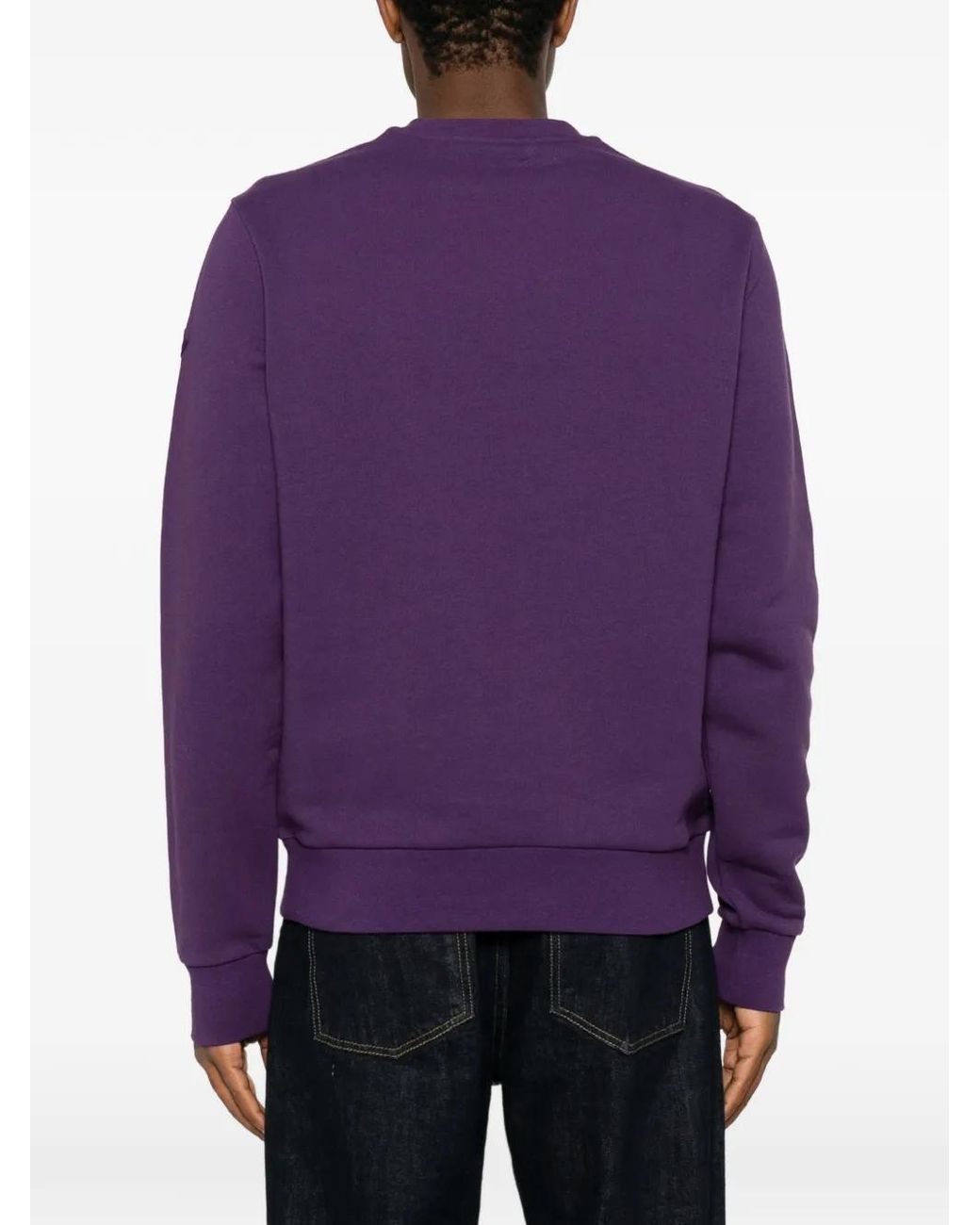 Moncler Purple Sweat Monduck En Coton for men