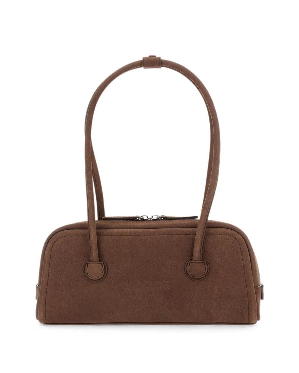 MARGE SHERWOOD Brown Nubuck Leather Clutch Bag