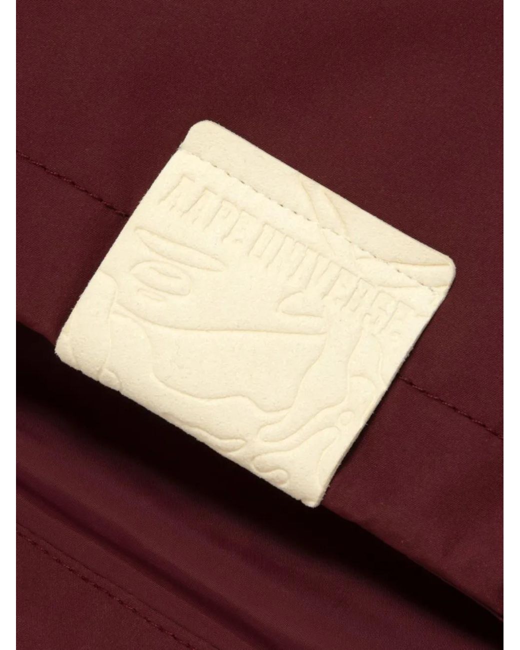 Aape By A Bathing Ape Red Logo-Plaque Reversible Hooded Jacket for men