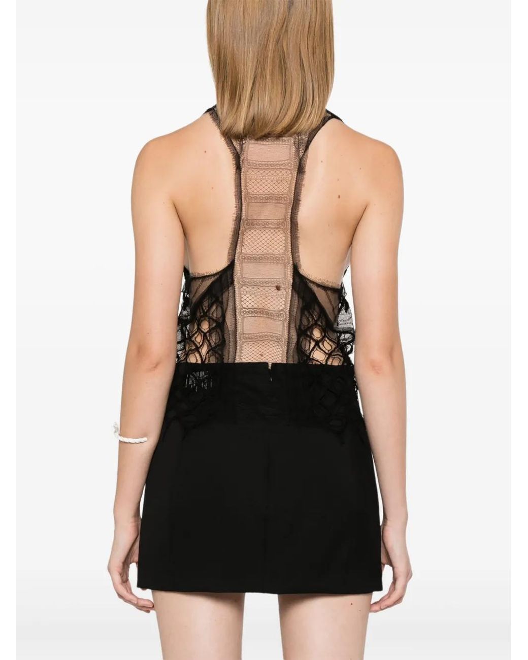 Christopher Esber Black Collage Lace Top - Women's - Cotton/polyamide/polyester/silk
