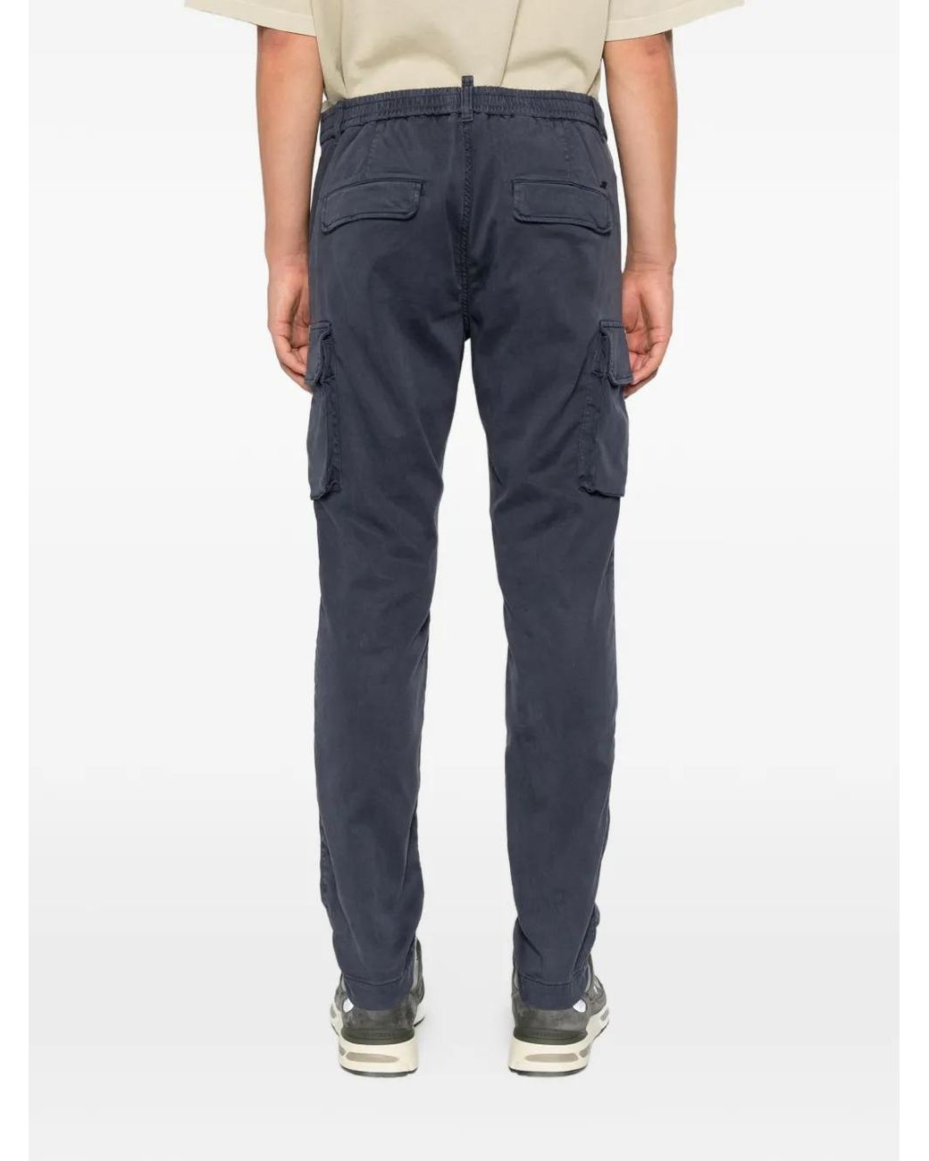 Mason's Blue Chile Elasticated-Waist Cargo Pants for men