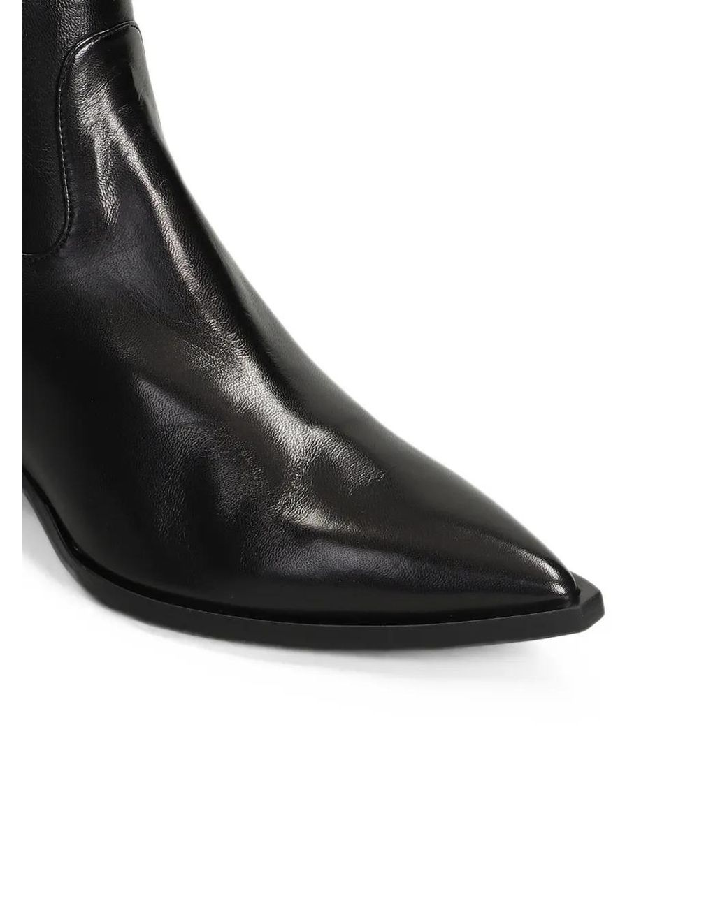 Mara Bini Black Pointed-Toe Ankle Boots
