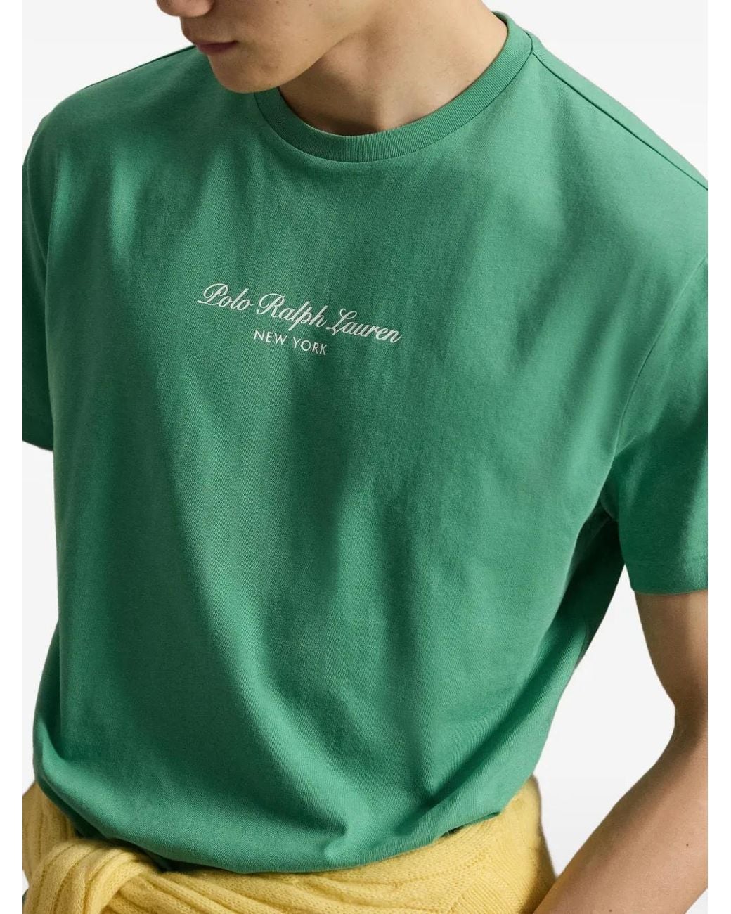 Polo Ralph Lauren Green T-Shirt En Coton À Logo Imprimé for men