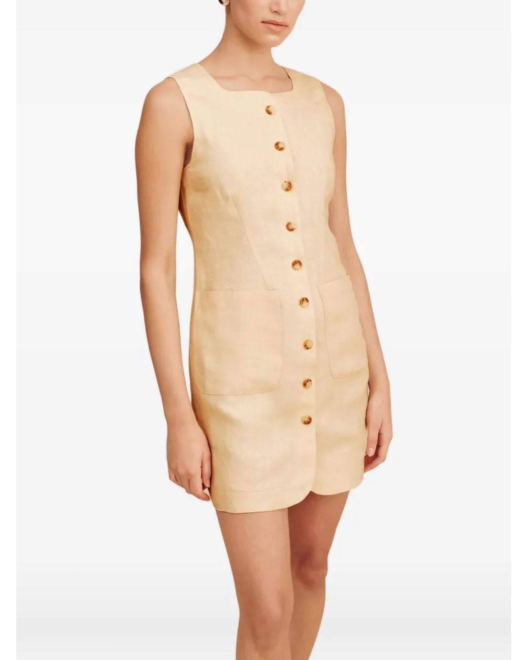 Posse Natural Emma Button-Down Mini Dress