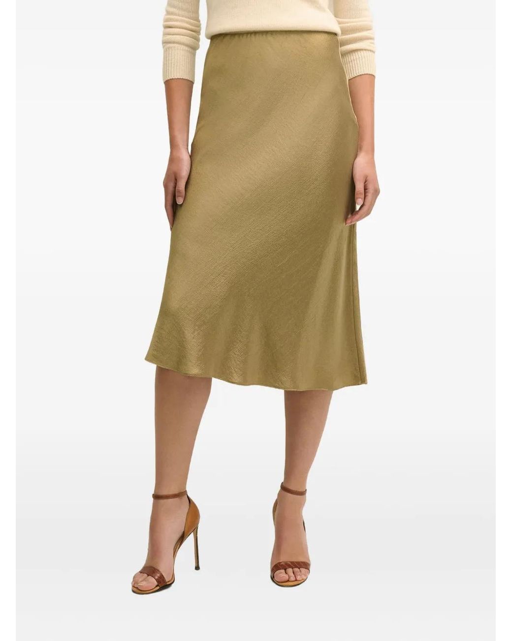 Brooks Brothers Green A-Line Midi Skirt