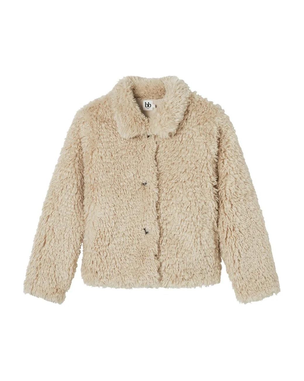 B+ AB Natural Geknöpfte Jacke Mit Kragen