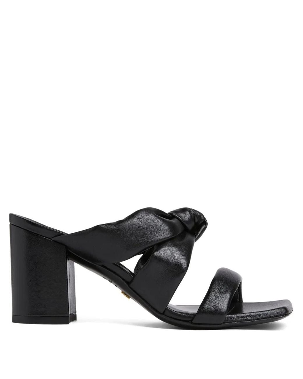 Stuart Weitzman Black 75Mm Playa Mules