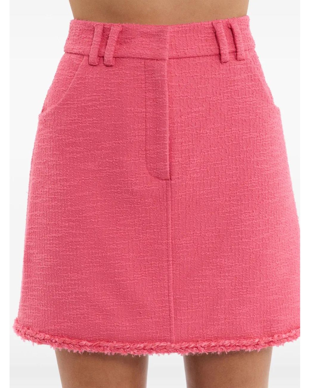 Rebecca Vallance Pink Tweed Mini Skirt