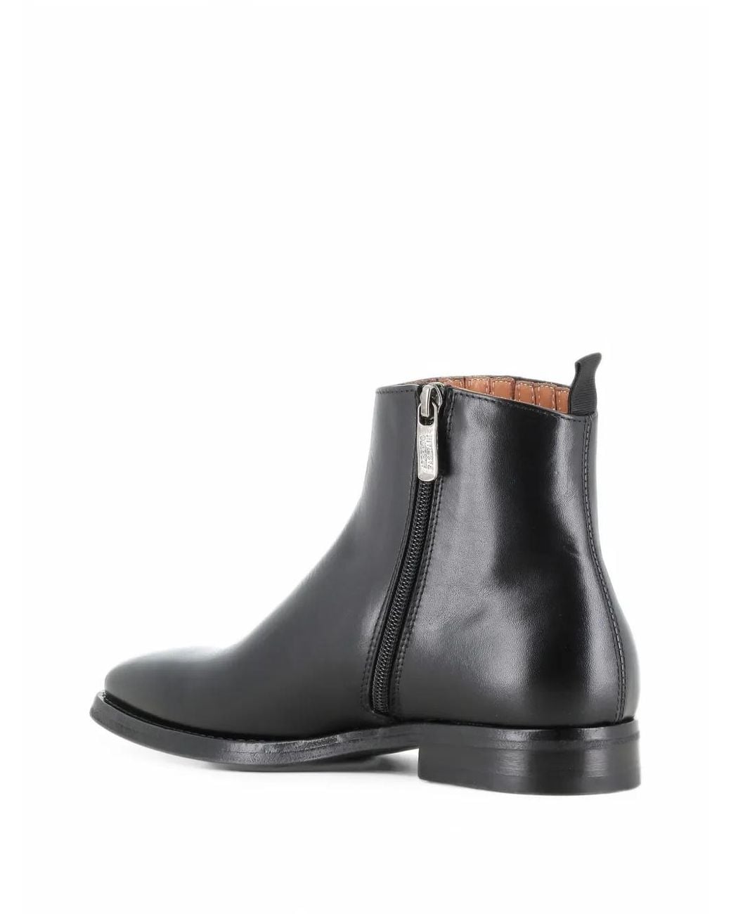 Alberto Fasciani Black Megan Side-Zip Leather Ankle Boots