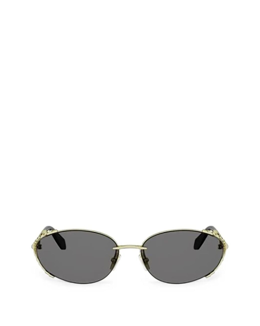 BVLGARI Gray Serpenti Viper Oval-Frame Sunglasses
