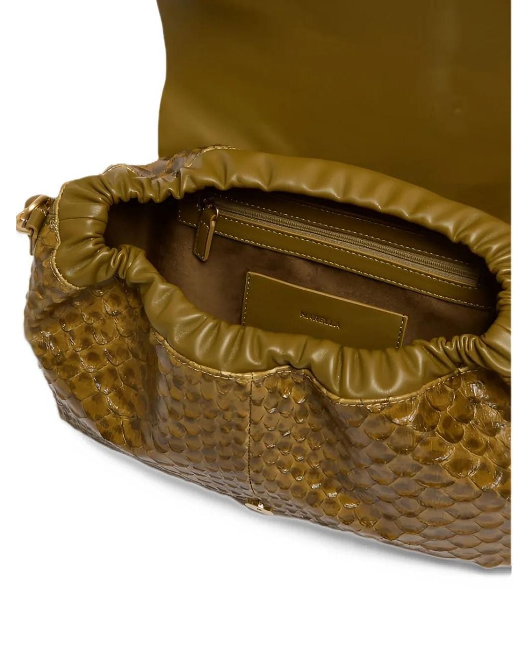 Marella Green Medium Le Muse Snake-Effect Braided-Strap Tote Bag