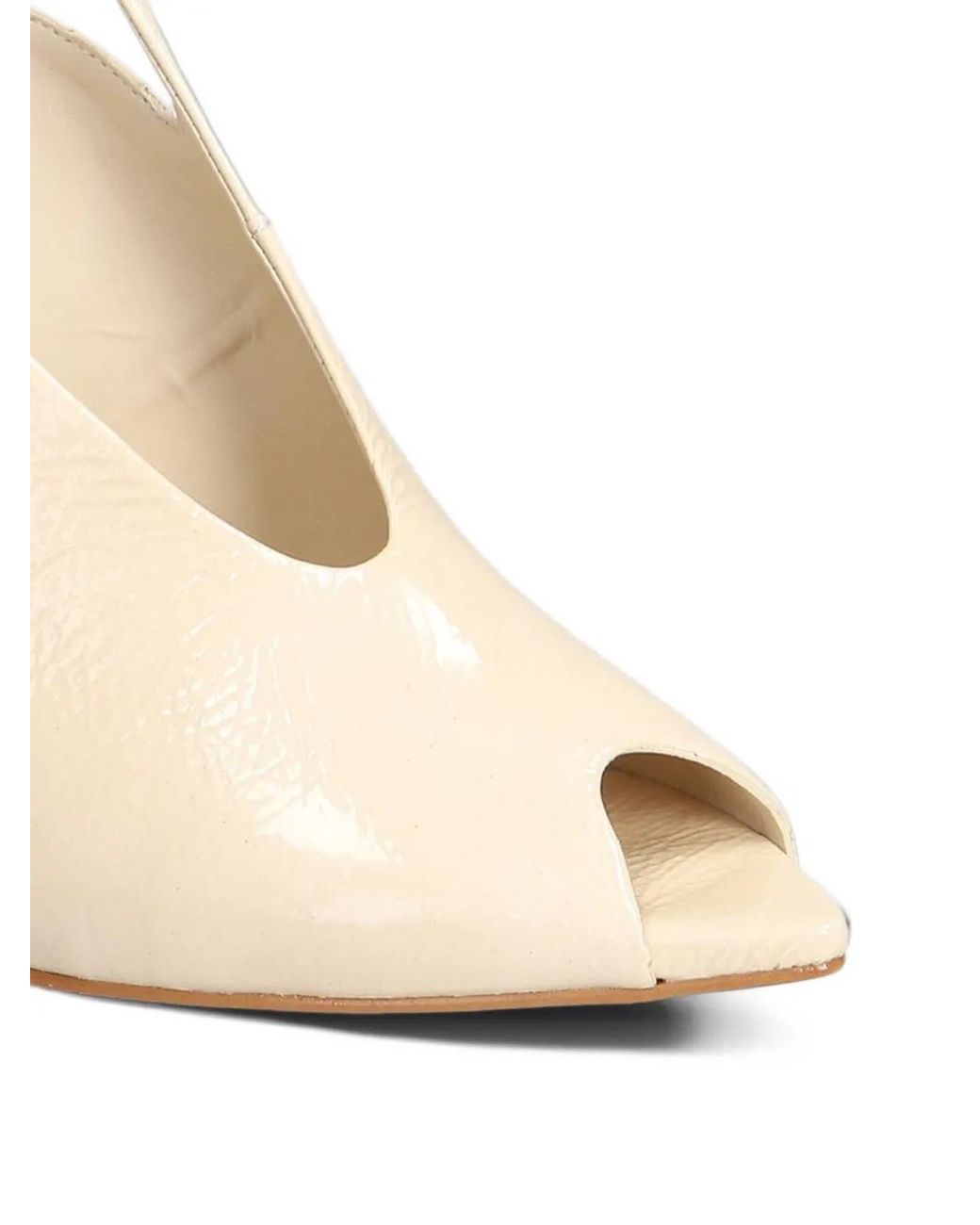 Carrano White Silhoutte Peep-Toe Sandals