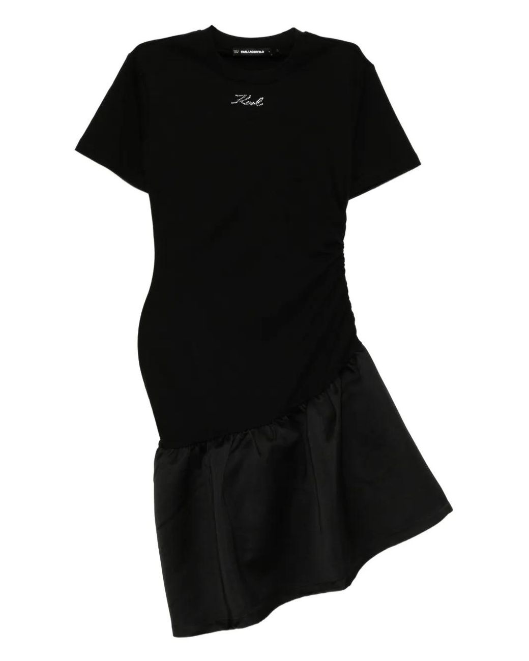 Karl Lagerfeld Black Logo-Embossed Dress