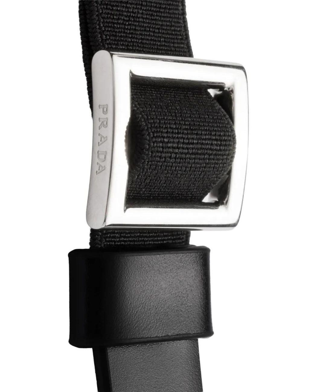 Prada White Leather Belt