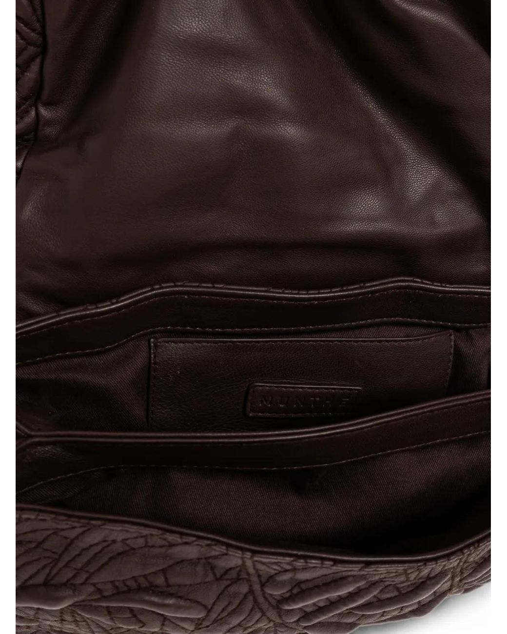 Munthe Brown Foluke Quilted Clutch Bag