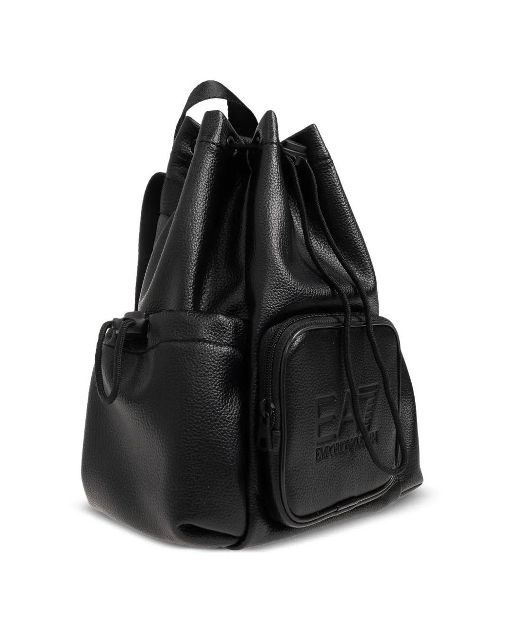 EA7 Black Sac À Dos À Logo Embossé