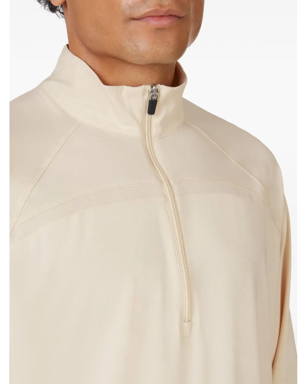 Fila White Tennis Essential Quarter-Zip Sweatshirt for men