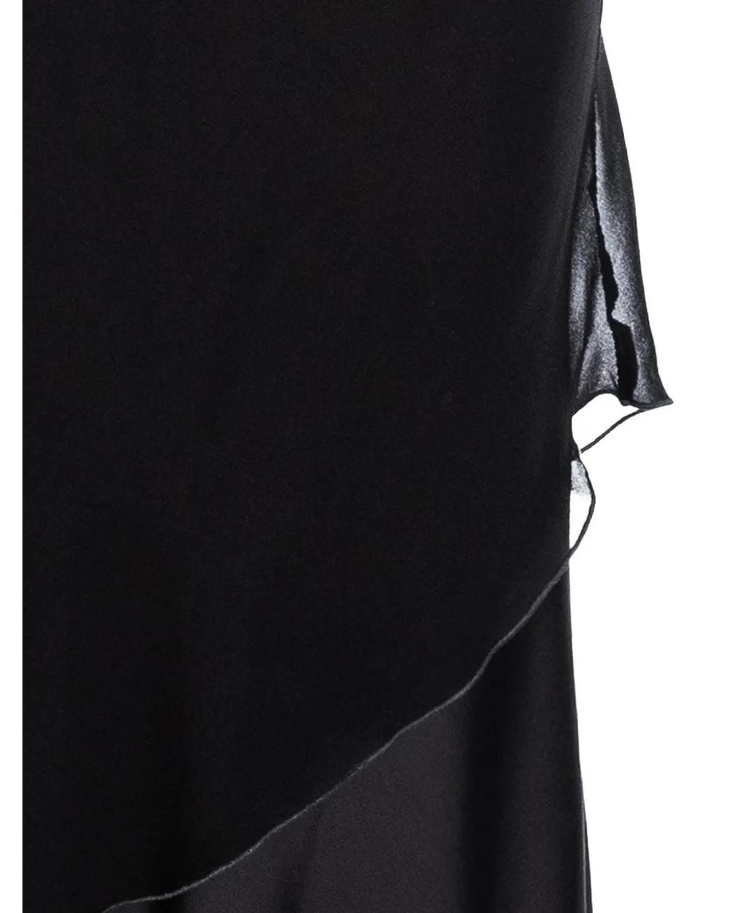 V:PM ATELIER Black Florance Layered Halterneck Maxi Dress