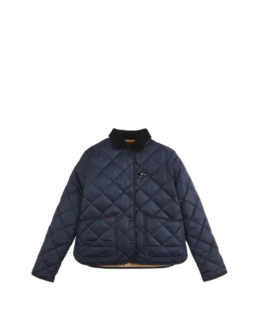 Fay Blue Veste Matelassée À Fermeture Mousqueton