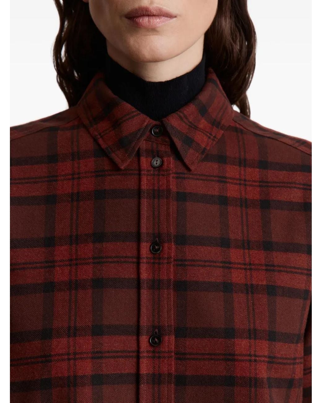 12 STOREEZ Brown Checked Cotton Shirt
