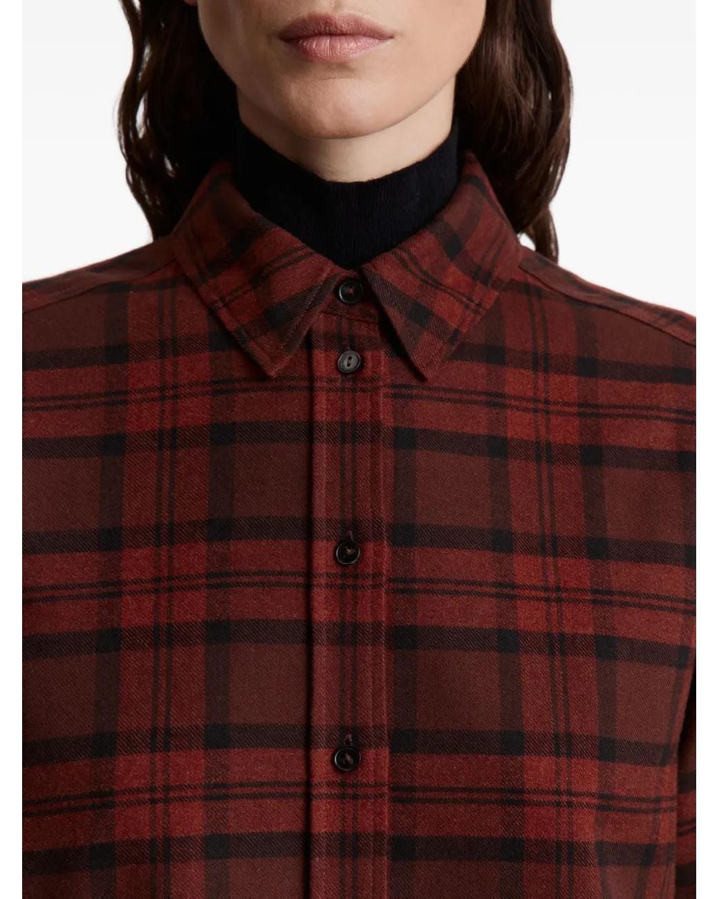 12 STOREEZ Brown Checked Cotton Shirt
