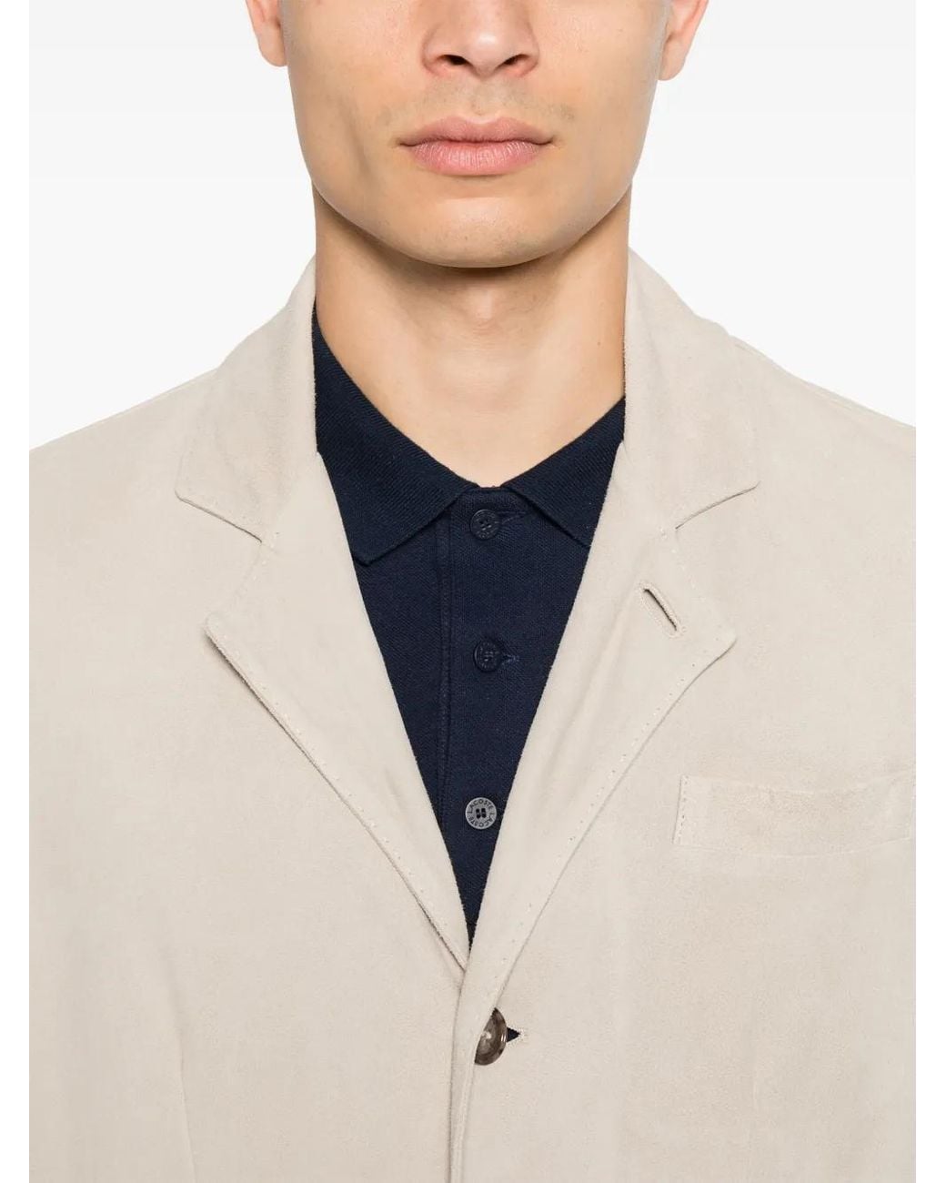 Barba Napoli Natural Dallas Suede Blazer for men