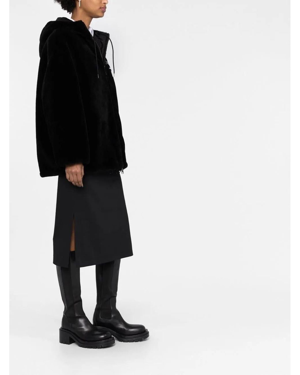 Prada Black Reversible Shearling Jacket