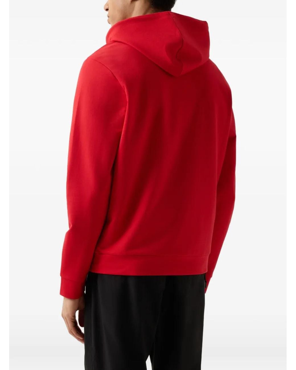 Bogner Fire + Ice Red Logo-Print Drawstring Hoodie for men