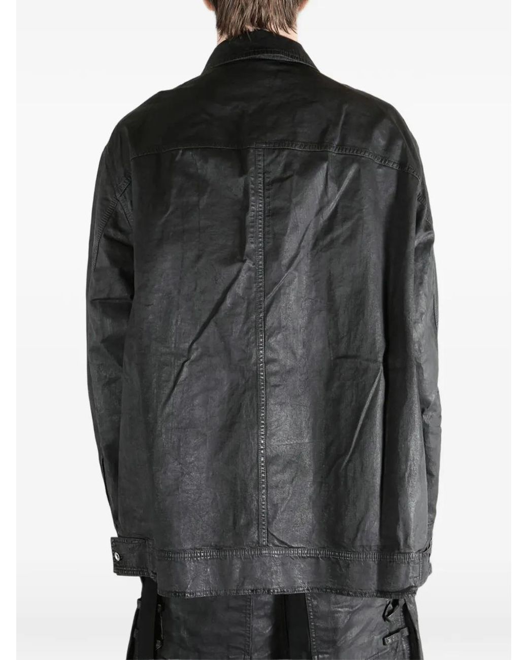 Rick Owens Black Button-Up Jacket for men