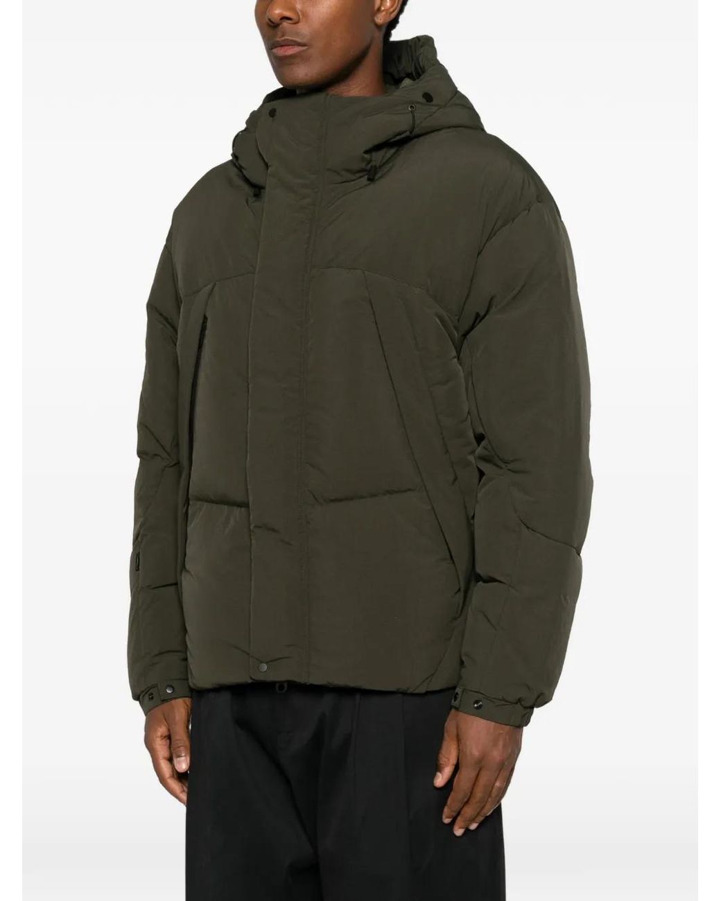JG1 Green Hooded Puffer Jacket for men