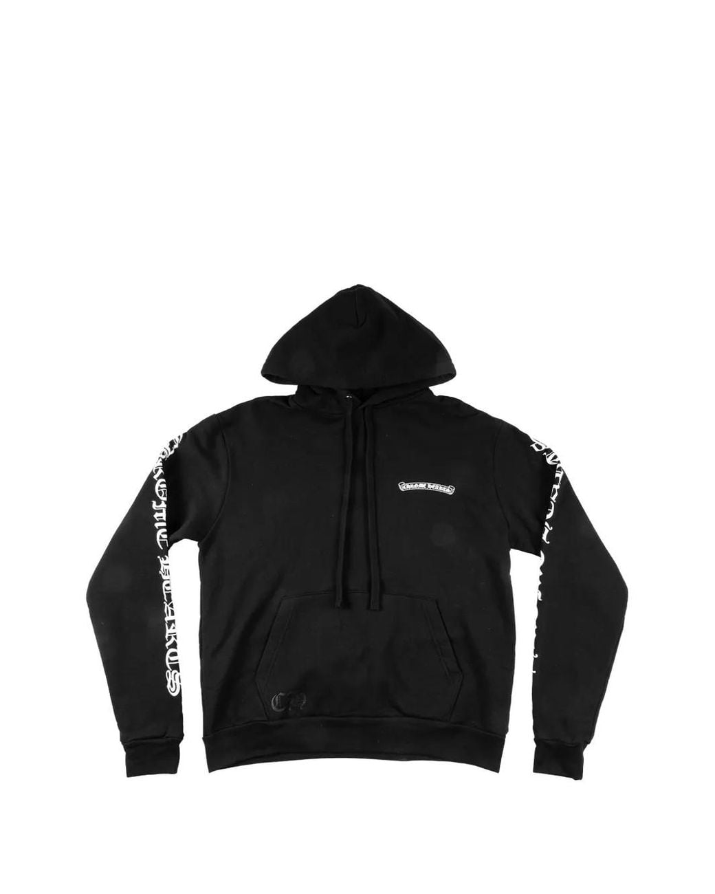 Chrome Hearts Black Scroll Logo Hoodie for men