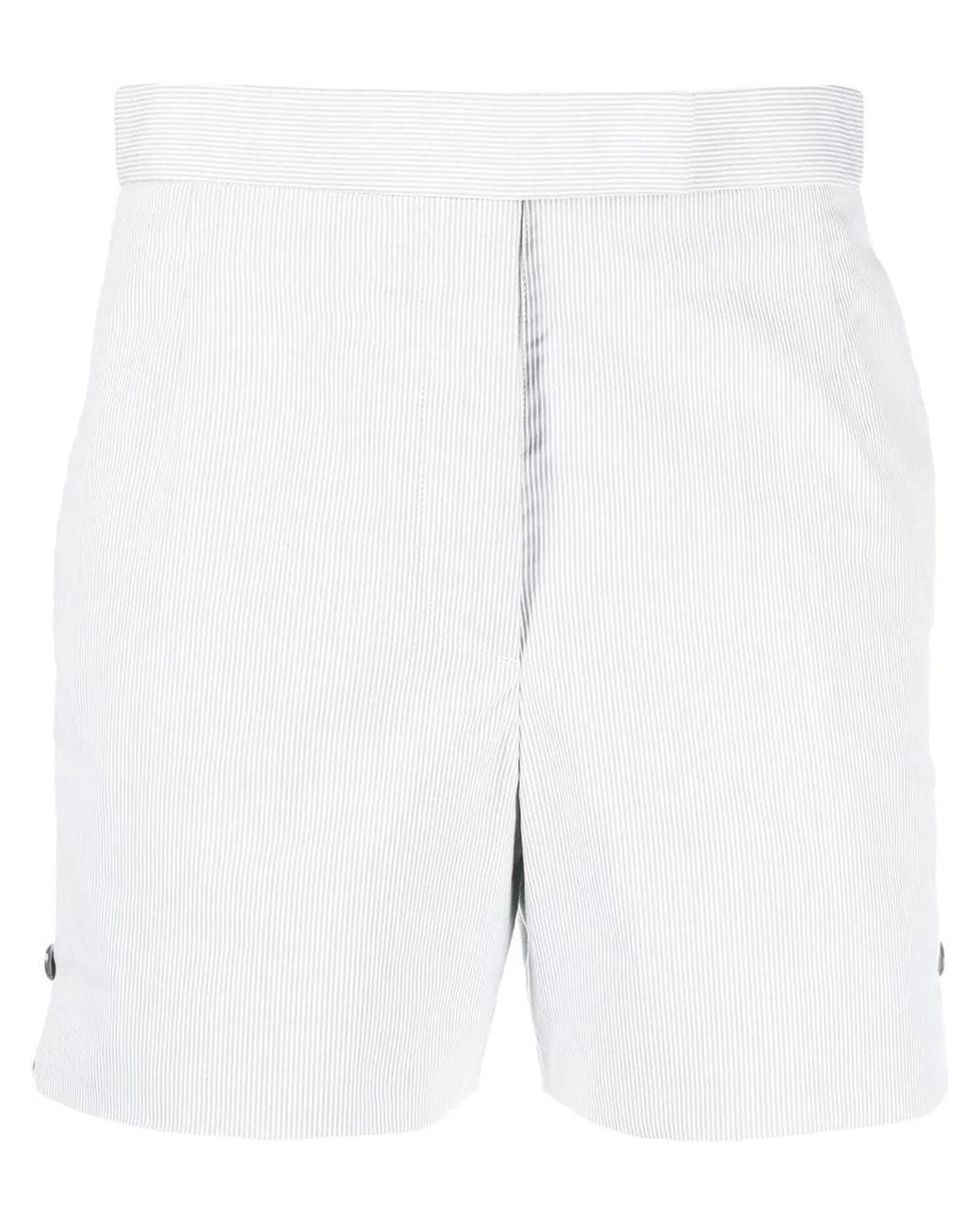 Thom Browne White Striped Tailored Shorts