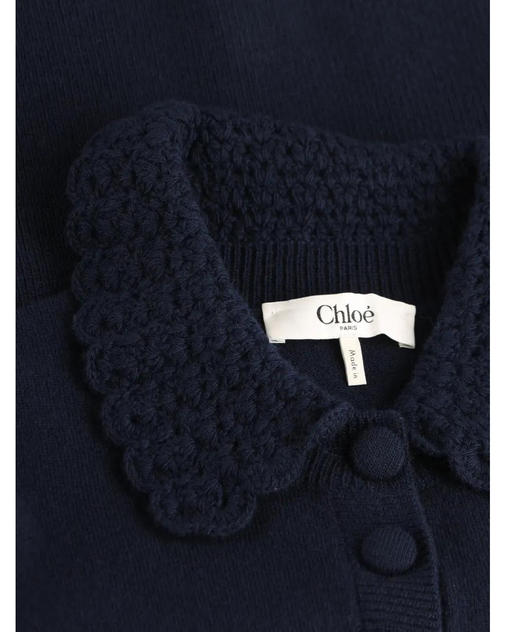 Chloé Blue Slim-Fit Cardigan With Logo